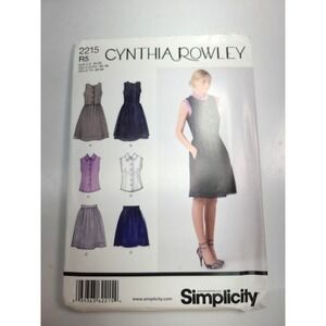 Simplicity 2115 Sz R5 14-22 Sewing Pattern Factory Fold Uncut Dress skirt top
